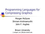 Programming Languages for Compressing Graphics