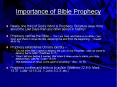 Importance of Bible Prophecy PowerPoint PPT Presentation
