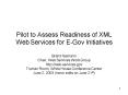 Pilot to Assess Readiness of XML Web Services for EGov Initiatives PowerPoint PPT Presentation