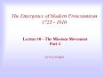 The Emergence of Modern Protestantism 1725 - 1810 PowerPoint PPT Presentation