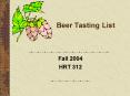Beer Tasting List PowerPoint PPT Presentation