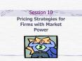 Pricing Strategies for Firms with Market Power PowerPoint PPT Presentation