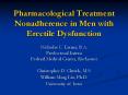 Pharmacological Treatment Nonadherence in Men with Erectile Dysfunction PowerPoint PPT Presentation