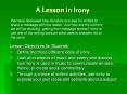 A Lesson in Irony PowerPoint PPT Presentation