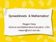 Spreadsheets PowerPoint PPT Presentation