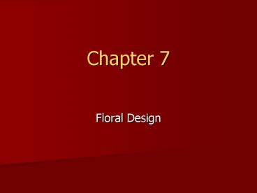 Floral Design