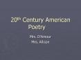 20th Century American Poetry PowerPoint PPT Presentation