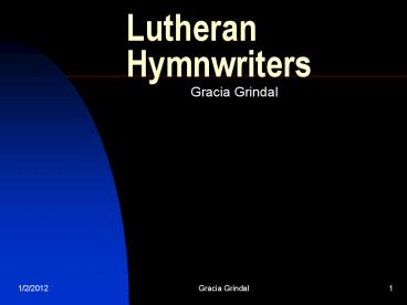 Lutheran Hymnwriters