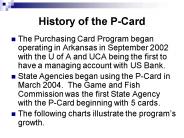 History of the PCard