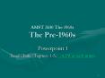 AMST 3100 The 1960s The Pre1960s PowerPoint PPT Presentation
