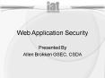 Web Application Security PowerPoint PPT Presentation