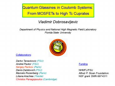 Quantum Glassines in Coulomb Systems: