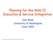Planning for the Web II Execution