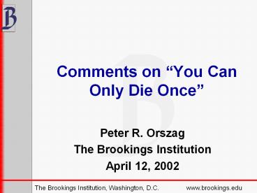 The Brookings Institution, Washington, D.C.www.brookings.edu