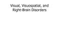 Visual, Visuospatial, and RightBrain Disorders PowerPoint PPT Presentation