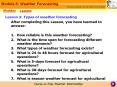Lesson 3: Types of weather forecasting PowerPoint PPT Presentation