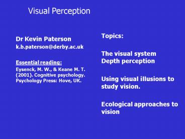 Dr Kevin Paterson