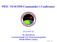 PEO / SYSCOM Commander PowerPoint PPT Presentation
