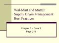 WalMart and Mattel: Supply Chain Management Best Practices PowerPoint PPT Presentation