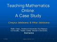 Teaching Mathematics Online: A Case Study PowerPoint PPT Presentation