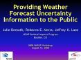 Providing Weather Forecast Uncertainty Information to the Public PowerPoint PPT Presentation
