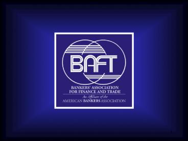 BAFT 2003 Annual Meeting
