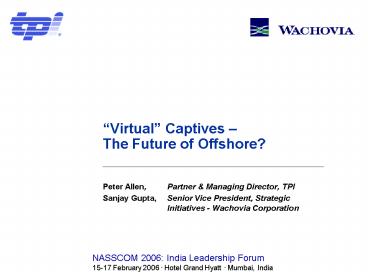 Virtual Captives The Future of Offshore