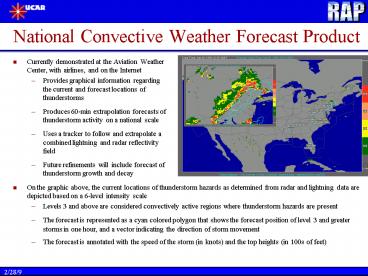 National Convective Weather Forecast Product
