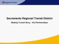 Sacramento Regional Transit District PowerPoint PPT Presentation