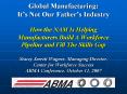 Global Manufacturing: Its Not Our Fathers Industry How the NAM Is Helping Manufacturers Build A Work PowerPoint PPT Presentation