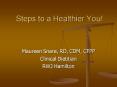 Steps to a Healthier You PowerPoint PPT Presentation