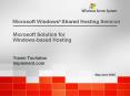 Microsoft Solution for Windowsbased Hosting