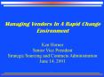 Managing Vendors In A Rapid Change Environment PowerPoint PPT Presentation