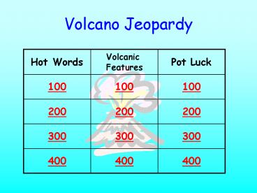 Volcano Jeopardy