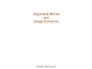 Rigid Body Motion and Image Formation