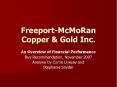 Freeport-McMoRan Copper PowerPoint PPT Presentation