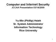 Computer and Internet Security JCCAA Presentation 03142009