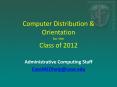 Computer Distribution PowerPoint PPT Presentation