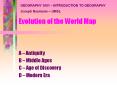 Evolution of the World Map PowerPoint PPT Presentation
