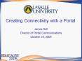 Creating Connectivity with a Portal PowerPoint PPT Presentation