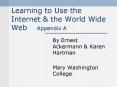 Learning to Use the Internet PowerPoint PPT Presentation