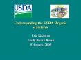 Understanding the USDA Organic Standards PowerPoint PPT Presentation