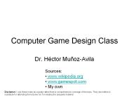 Computer Game Design Class
