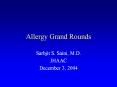 Allergy Grand Rounds PowerPoint PPT Presentation