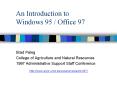 An Introduction to Windows 95 Office 97 PowerPoint PPT Presentation