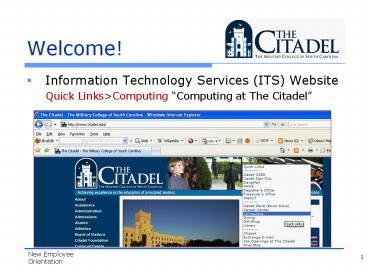 Information Technology Services ITS Website