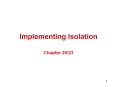 Implementing Isolation PowerPoint PPT Presentation