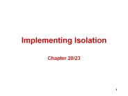 Implementing Isolation