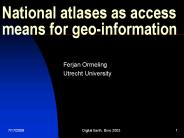 National atlases as access means for geoinformation