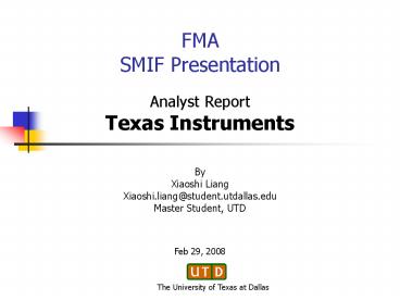 FMA SMIF Presentation